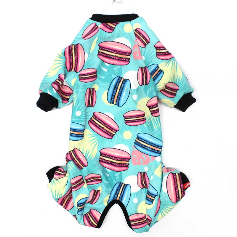 Warm Softsweat pajamas for cat, one piece, macaron