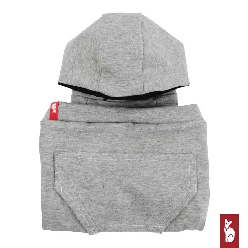 Light gray hoodie with raglan sleeves