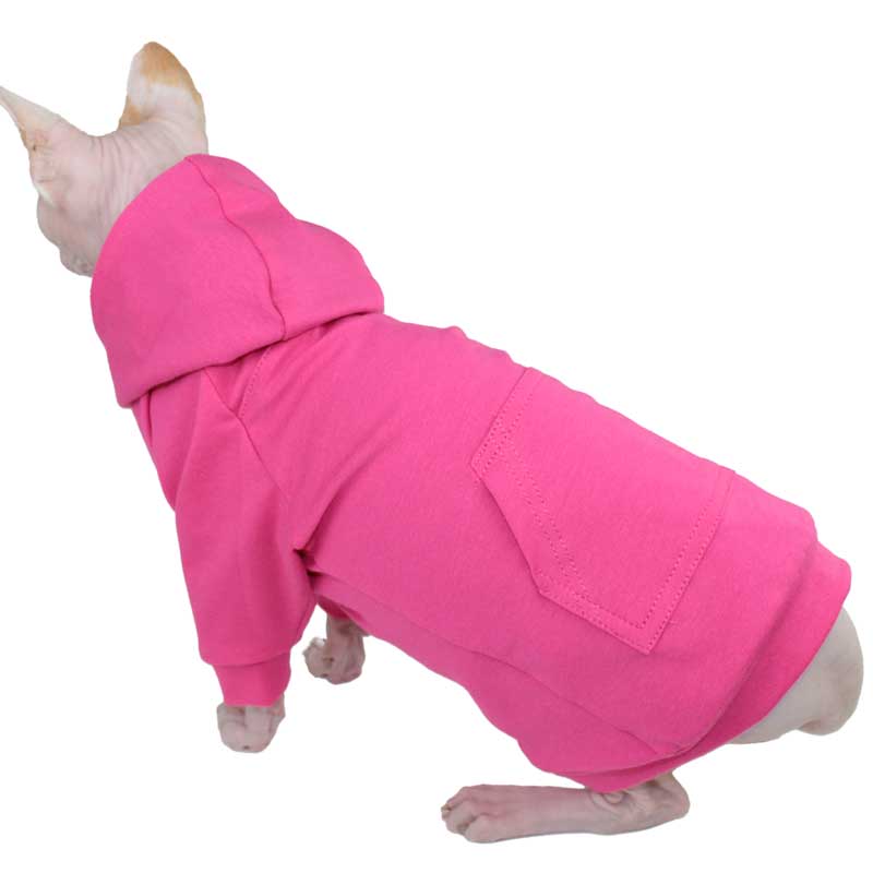 Sweat à capuche rose vif avec manches raglan