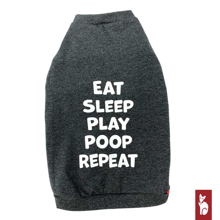 Eat Sleep Play Poop Repeat imprimé