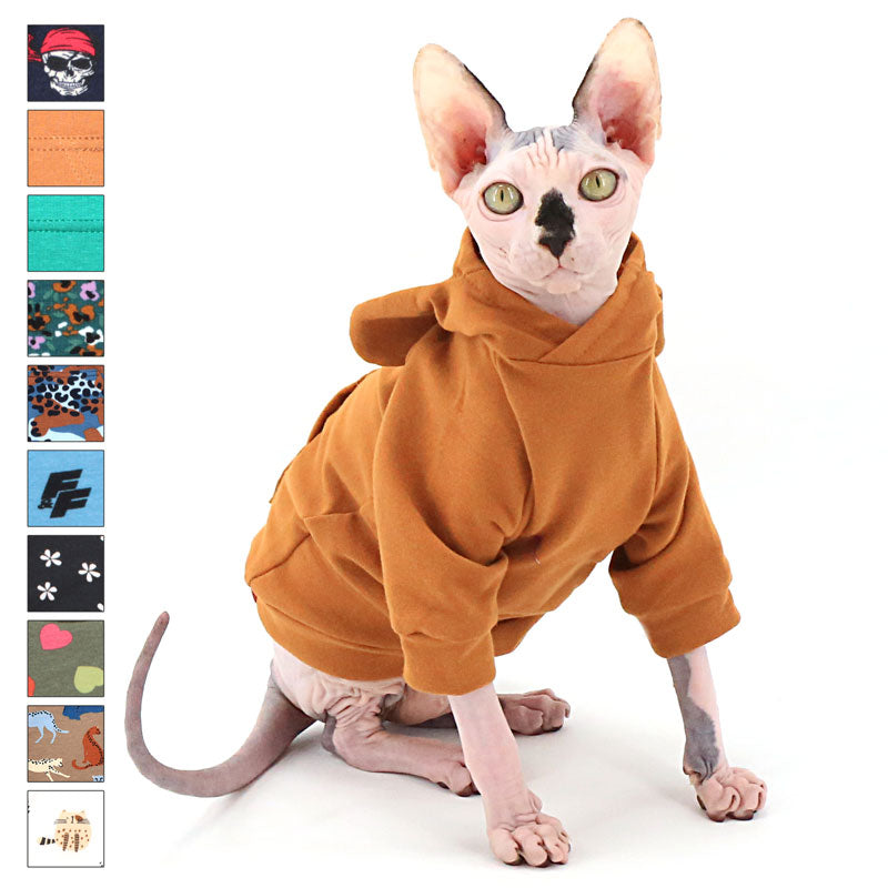 Warm Softsweat Ears Hoodie with sleeves for Cat (10 styles)