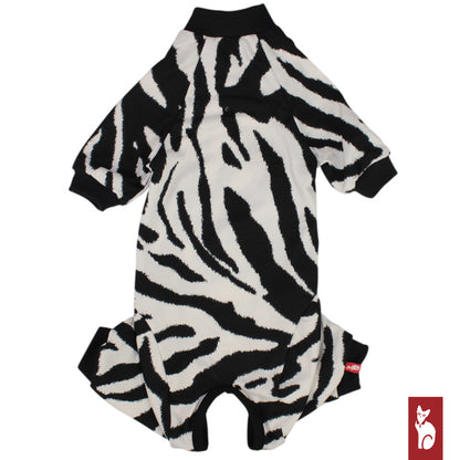 Onesie for cat, cat pajamas, Zebra Printed | Sphynx Cat Clothing