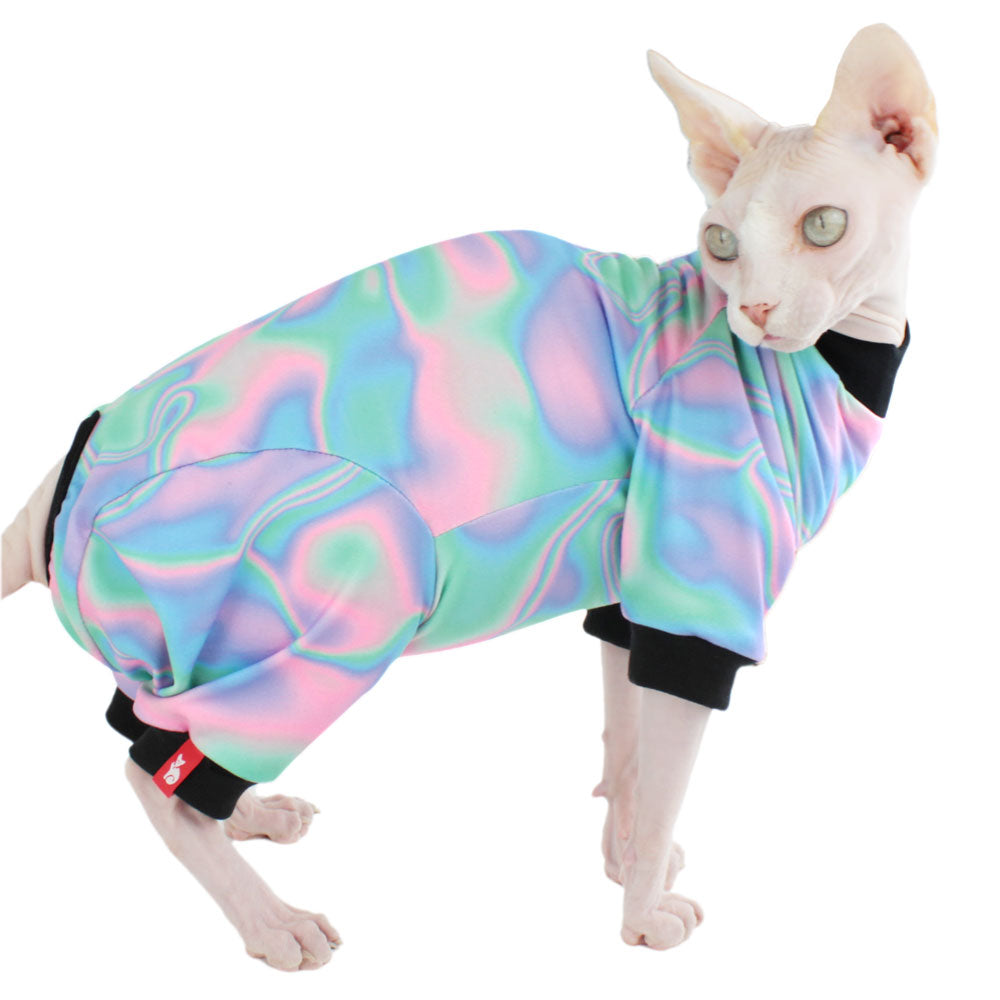Combinaison une pièce pour chat, pyjama pour chat, imprimé Psychatdelique
